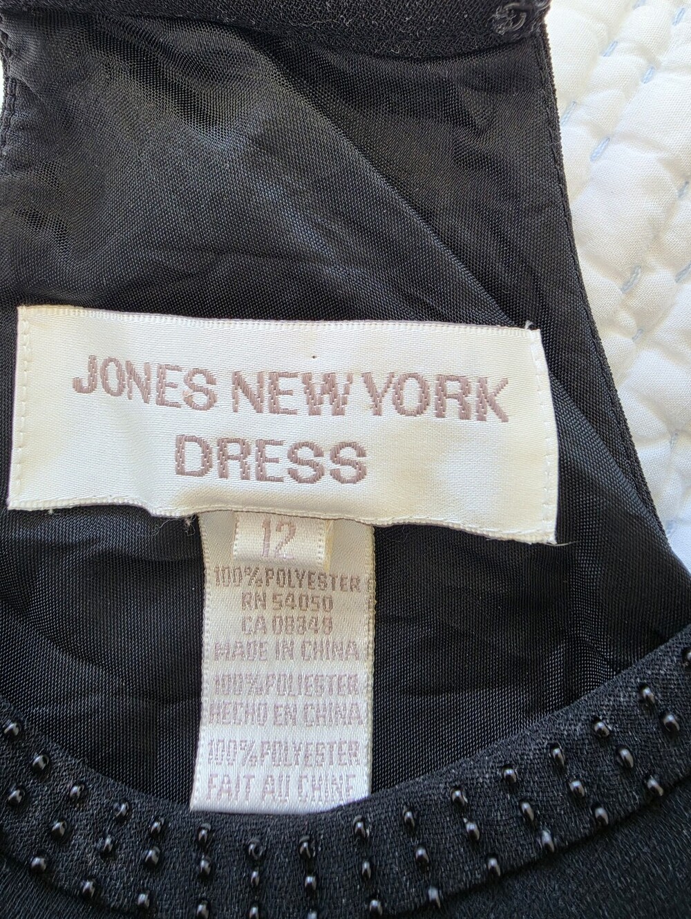 Black Cocktail Dress Beaded Halter Midi Dress Size 12 - Picture 6 of 7